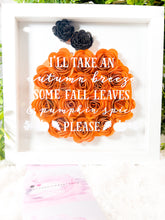 Load image into Gallery viewer, Pumpkin and Fall Shadowbox with Paper Flowers | Mother&#39;s Day Gift | Birthday Gift | Anniversary Gift
