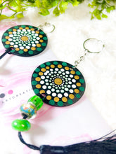 Load image into Gallery viewer, Mandala Art Wooden Keychain - Green
