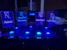 Load image into Gallery viewer, Engraved / Etched LED Menu signs with LED base
